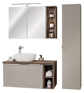 Comad Set kúpeľňového nábytku Santa Fe Taupe 100 sivá/dub vintage