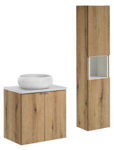 Comad Set kúpeľňového nábytku Nova Oak 60 dub evoke/biela mat