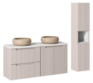 Comad Set kúpeľňového nábytku Nova Cashmere 120 kašmír mat/biela mat