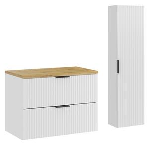 Comad Set kúpeľňového nábytku Adel White 80 biela mat/artisan oak