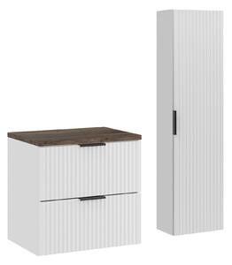 Comad Set kúpeľňového nábytku Adel White 60 biela mat/dub santa fe