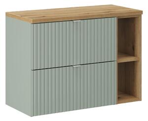 Comad Set kúpeľňového nábytku Line Reed Green 80 rákosovo zelená/dub