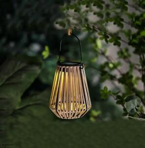 Lampa Strend Pro Garden, solárna, LED, závesná, ratan, 12x12x24 cm