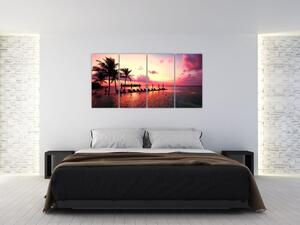 Západ slnka v exotike - obraz (Obraz 160x80cm)