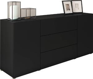 ŠIROKÁ KOMODA, čierna, 150/68/38,5 cm MID.YOU - Online Only obývacie izby, Online Only