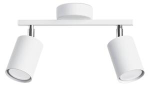 Bodové svietidlo Lemmi, 2x biele kovové tienidlo, (možnosť polohovania)