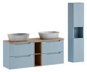 Comad Set kúpeľňového nábytku Nova Denim 140 denim/dub evoke