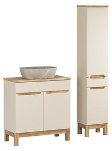 Comad Set kúpeľňového nábytku Bali Cashmere 80 kašmír/dub wotan