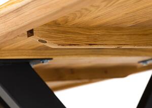 Jedálenský stôl SEATTLE #01 200x100 krížový rám divoký dub hnedý