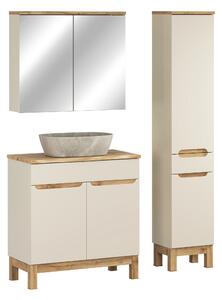 Comad Set kúpeľňového nábytku Bali Cashmere 80 kašmír/dub wotan