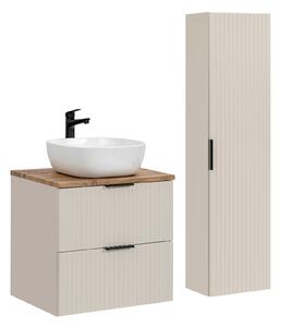 Comad Set kúpeľňového nábytku Adel Cashmere 60 dub wotan/kašmír mat