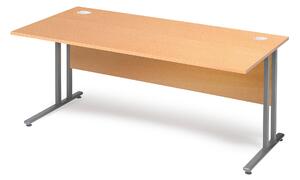 Kancelársky pracovný stôl FLEXUS, rovný, 1600x800 mm, buk