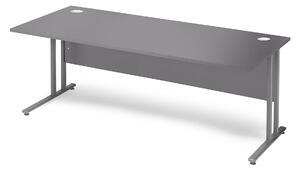 Kancelársky pracovný stôl FLEXUS, rovný, 1800x800 mm, šedá