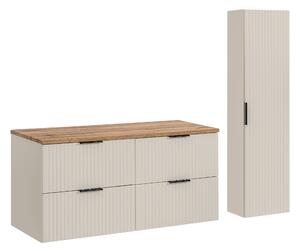 Comad Set kúpeľňového nábytku Adel Cashmere 120 dub wotan/kašmír mat