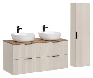 Comad Set kúpeľňového nábytku Adel Cashmere 120 dub wotan/kašmír mat