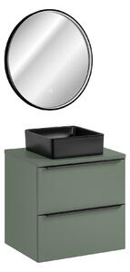 Comad Set kúpeľňového nábytku Sombra Green 60 rákosovo zelená