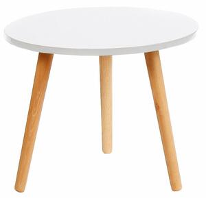 Príručný stolík, biela/natural, BAZZY 2