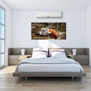 Káva s croissantom - obraz (Obraz 160x80cm)