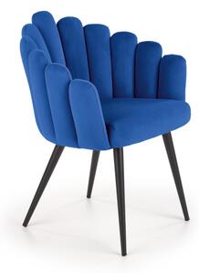 Jedálenská stolička LAGE, 65x85x62, velvet modrá