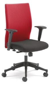 Kancelárska stolička s odnímateľným poťahom MILTON, červená / čierna