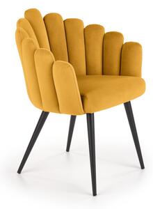 Jedálenská stolička K410, 65x85x62, velvet žltá
