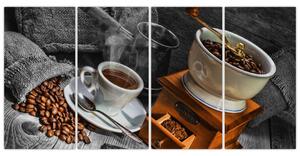 Zátišie s kávou - obraz (Obraz 160x80cm)