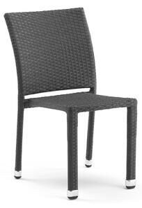 Záhradná stolička Aston, stohovateľná, šedý ratan