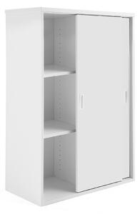 Kancelárska skriňa s posuvnými dverami MODULUS, 1200x800 mm, biela