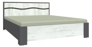 CORI posteľ s roštom 160-kraft biely/grafit