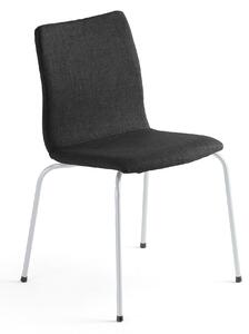 Konferenčná stolička OTTAWA,čierna tkanina, šedá