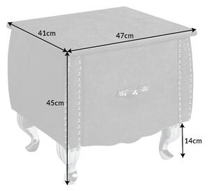 Nočný stolík Spectacular, 45 cm, antik sivý