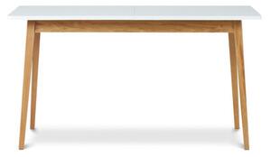 Rozkladací jedálenský stôl FRISK 140 cm - biela/dub