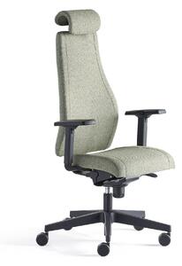 Kancelárska stolička LANCASTER, vysoké operadlo, zelenomodrá