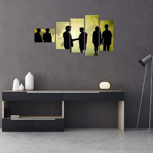 Obraz - stretávanie ľudí (Obraz 110x60cm)