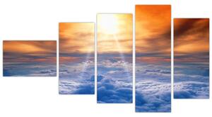 Moderný obraz - slnko nad oblaky (Obraz 110x60cm)
