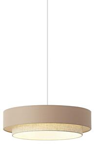 Moderné závesné svietidlo béžové s prírodnou farbou 50 cm 3-svetlá - Drum Duo