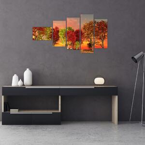 Obraz prírody - farebné stromy (Obraz 110x60cm)