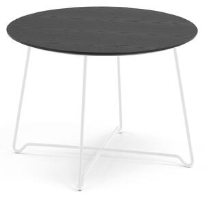 Konferenčný stolík IRIS, Ø 510 mm, biela, čierna