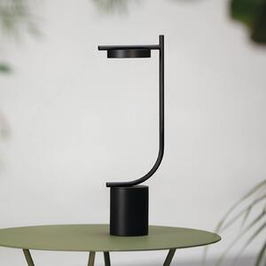 GRUPA Stolová LED lampa s akumulátorom Igram, čierna, 40 cm, IP44, Čierna, Obývacia izba / jedáleň, kov, Dizajn, Stojacie svietidlo