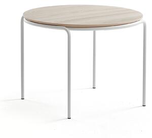 Konferenčný stolík ASHLEY, Ø770 x 530 mm, biela, jaseň