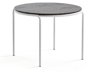 Konferenčný stolík ASHLEY, Ø770 x 530 mm, biela, čierna