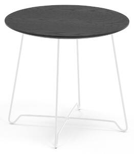 Konferenčný stolík IRIS, Ø 500 mm, biela, čierna