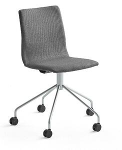 Konferenčná stolička OTTAWA, s kolieskami, šedá