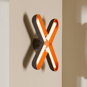 LOOM DESIGN LED nástenné svetlo Fuzz, oranžová/čierna, 50 cm, Žltá / oranžová, Obývacia izba / jedáleň, Plast, Moderný