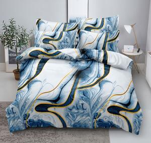 Dekorstudio Obojstranné posteľné obliečky PEB-781 v modrej farbe Rozmer posteľných obliečok: Šírka x Dĺžka: 200x220cm + 2 ks 70x80 cm