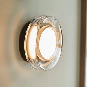 LOOM DESIGN LED nástenné svetlo Hugo, čierna/číra, Ø 17 cm, IP65, Čierna, Obývacia izba / jedáleň, Plast, Moderný, Nástenné svietidlo