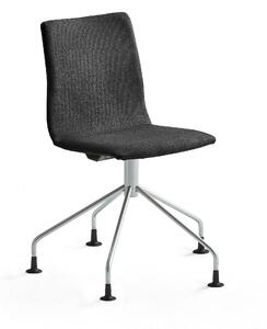 Konferenčná stolička OTTAWA, pavúčia podnož, čierna, šedá