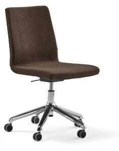 Konferenčná stolička PERRY, s aktívnym sedadlom, hnedé čalúnenie