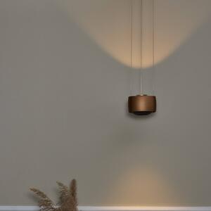 LOOM DESIGN LED závesné svietidlo Air, karamelovo hnedá, 13 cm, hliník, Hnedá / hrdzavá, Obývacia izba / jedáleň, Hliník, Moderný, Závesné svietidlo