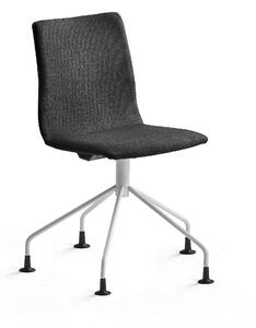 Konferenčná stolička OTTAWA, pavúčia podnož, čierna, biela